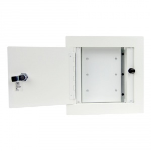 wb-3g-c- locking wall box cover suitable for mounting a 3-gang plate.
