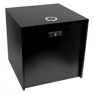 large black 22&quot; cube w/ac, usb, and qi wireless charger