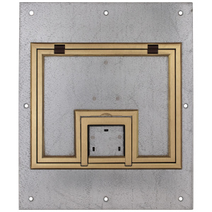 FL-500P Hinged Cover w/ 1/4&quot; Brass Carpet Flange
