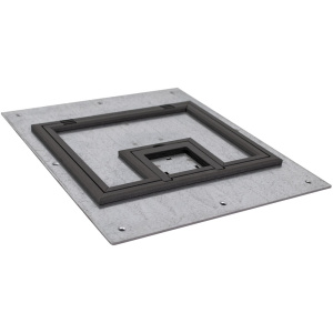 FL-500P Hinged Cover w/ 1/4&quot; Painted Carpet Flange- Gray