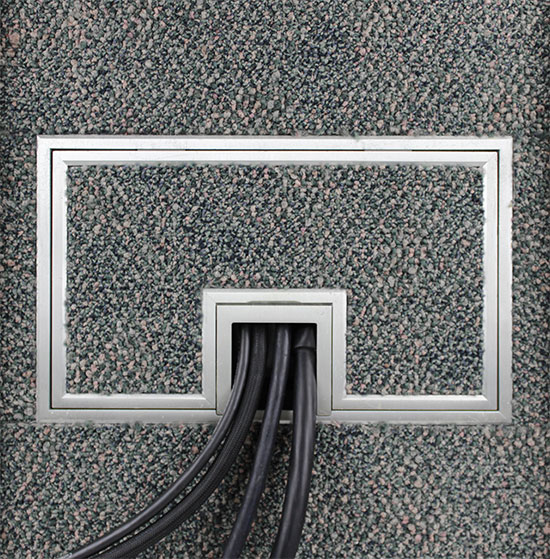 Floor Box Cover with Wires