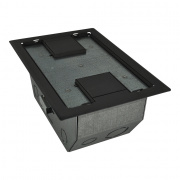 rfl4.5-d1g-grydd- 4.5&quot; deep back box with 2, 1 gang plates - gray