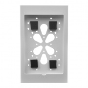 we-ipmini-wht- ipad mini enclosure mounts on 2 gang electrical box - white