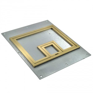 fl-540p-bsq-c- cover with 1/4" square brass flange