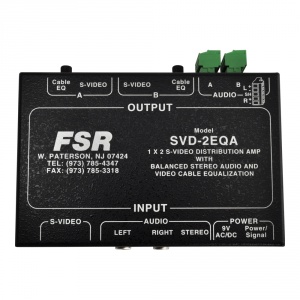 svd-2eqa- 1x2 s-video &amp; st. audio da w/cable eq on each output