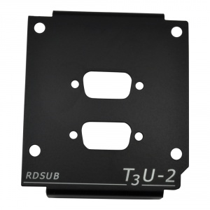 t3u-2-rdsub- t3u-2 right insert with two 9-pin d-sub holes