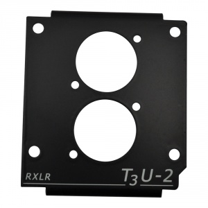 t3u-2-rxlr- t3u-2 right insert with two xlr (neutrik d) holes