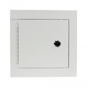 wb-3g-c- locking wall box cover suitable for mounting a 3-gang plate.