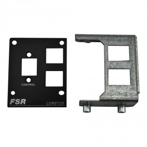 t3u-lcrst2s- t3u-2 left insert with crestron block 10 and 2 snap-in holes