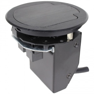 t3-ac2-blk- t3-ac2-blk- black table box with 2 data / 2 ac outlets