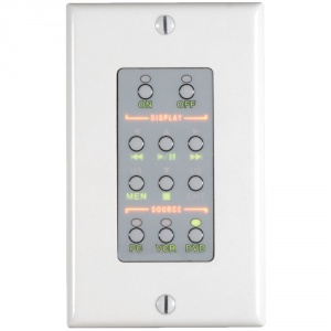 rn-wpcs- white wall plate control system w/ 2 ir and 1 serial port