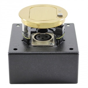 t3-mj-1bm-brs- mic mount, 1 button w/ mute - imp noise isolation - brass cover