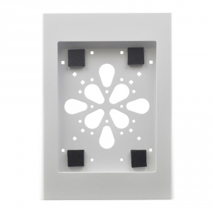 we-ipdn2b-wht- white ipad 2 no button enclosure mounts on 2 gang electrical box