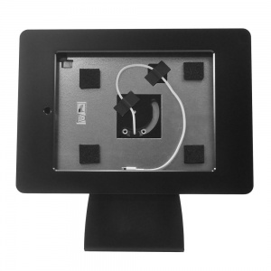 tm-ipdnb-trs-l-blk- black ipad table top mnt, no button, tilt/rotate/swivel w/ lightning conn