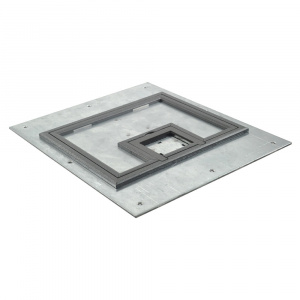 FL-500P Cover with 1/4"Painted Carpet Flange- Gray