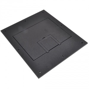 fl-500p-sld-blk-c- black solid cover w/ cable exit