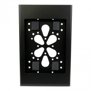 we-ipmininb-blk- ipad mini no button enclosure mounts on 2 gang electrical box - black