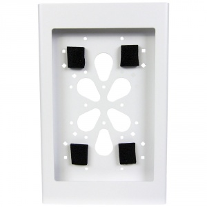 we-ipmininb-wht- ipad mini no button enclosure mounts on 2 gang electrical box - white