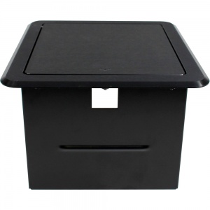 tb-2g-blk- black table box fits (1) 2 gang wall plate