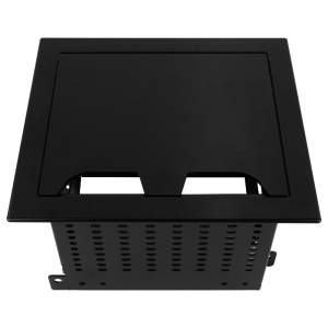 4 Section Table Box with 1 Universal Bracket - Brushed Anodized Black