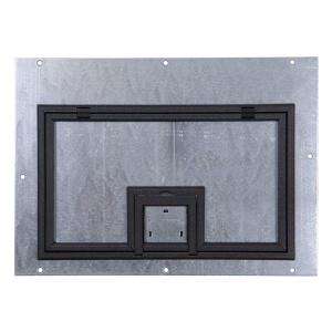 FL-400 Cover with 1/4" Painted Carpet Flange - Black (Lift off door)