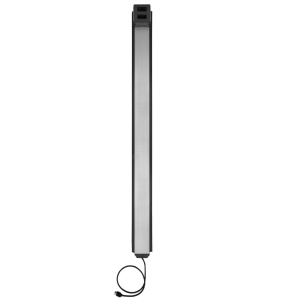 3' - 6' Snap Stick with 1 Duplex Power and 1 Data Passage - Aluminum