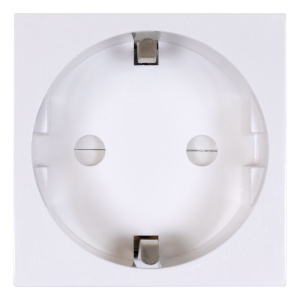 Double gang 45MM gang plate, Accepts two - 45mmx45mm outlets - Type F Schuko socket included