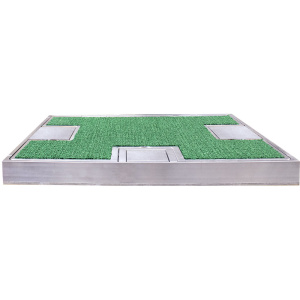 Hinged U-Access Floor Box Cover with .19” Aluminum Carpet Pocket