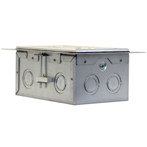 Raised Access Back Box - 4&quot; Deep, 2 Section, Furniture Feed