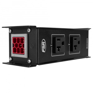  20A Power Distribution Box - 2 AC Rec, 1 Modular Plug &amp; Socket