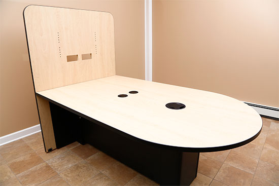 HuddleVU Collaboration Table in our Maple Option